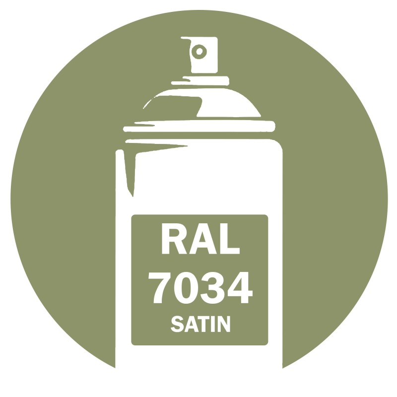 Bombe de peinture RAL 7034 satin DISOLAC 400ml