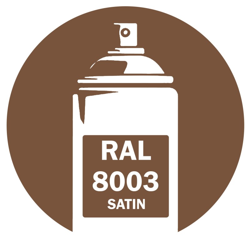 Bombe peinture RAL 8003 Brun Argile Satin 400ml