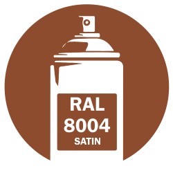 Bombe de peinture RAL 8004 Brun cuivré satin 400ml
