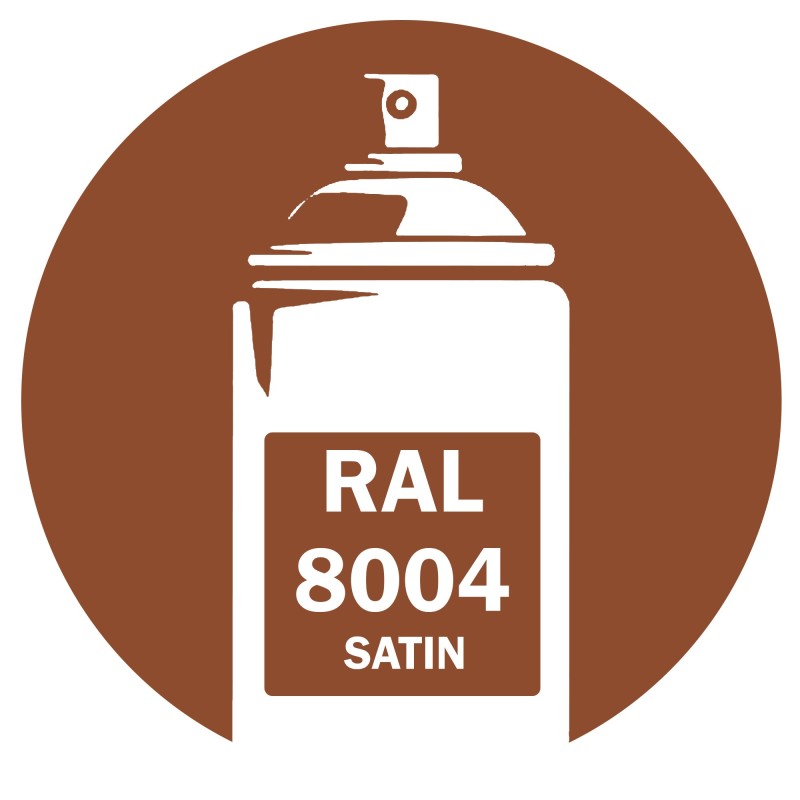 Bombe de peinture RAL 8004 Brun cuivré satin 400ml