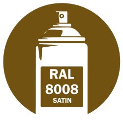 Bombe de peinture RAL 8008 satin DISOLAC 400ml
