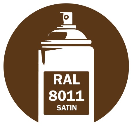 Bombe de peinture RAL 8011 brun noisette satin
