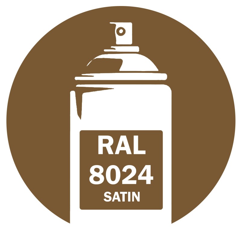 Bombe de peinture RAL 8024 brun beige satin DISOLAC