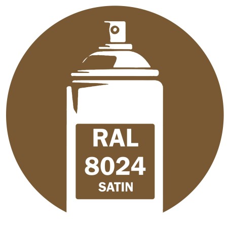 Bombe de peinture RAL 8024 brun beige satin DISOLAC