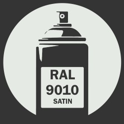 Bombe de peinture RAL 9010 satin 400ml DISOLAC