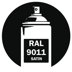 Bombe de peinture RAL 9011 noir satin DISOLAC 400ml