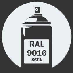 Bombe de peinture RAL 9016 satin DISOLAC 400ml