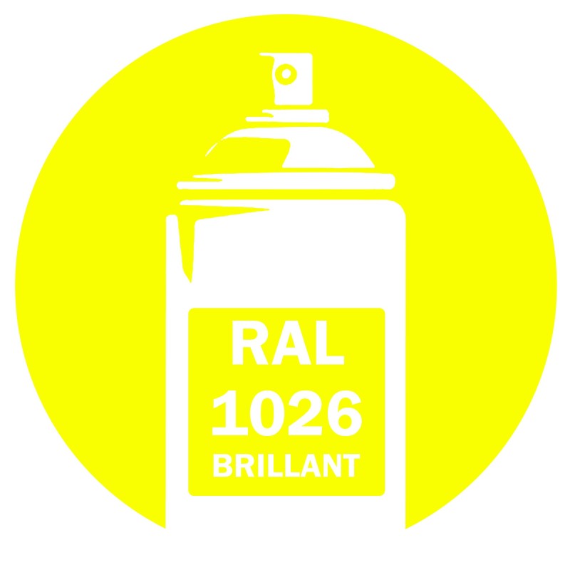 Bombe peinture RAL 1026 Jaune Brillant 400ml DISOLAC Bombe peinture RAL 1026 Jaune Brillant 400ml DISOLAC