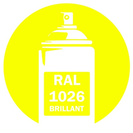 Bombe peinture RAL 1026 Jaune Brillant 400ml DISOLAC
