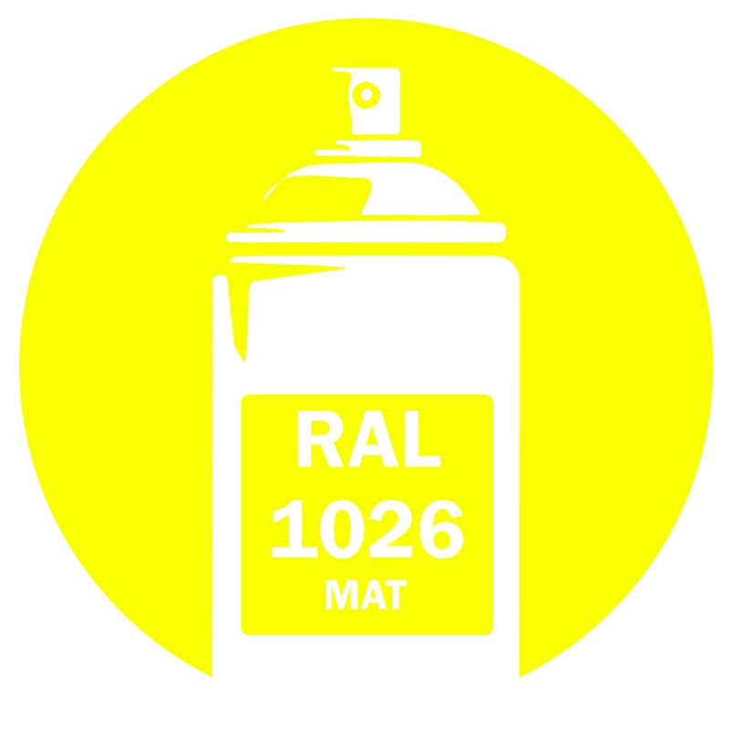 Bombe de peinture RAL 1026 Jaune Mat DISOLAC 400ml Bombe de peinture RAL 1026 Jaune Mat DISOLAC 400ml