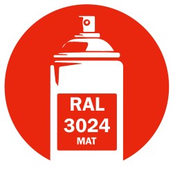 Bombe de peinture RAL 3024 Mat DISOLAC 400ml