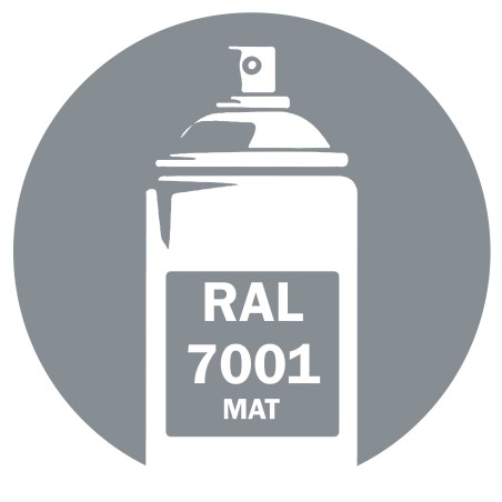 Bombe peinture RAL 7001 Gris argent Mat 400ml