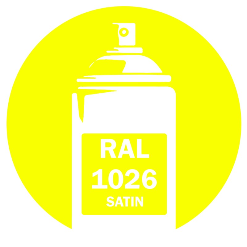 Bombe de peinture RAL 1026 Jaune Satin DISOLAC 400ml
