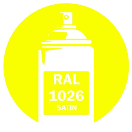Bombe de peinture RAL 1026 Jaune Satin DISOLAC 400ml