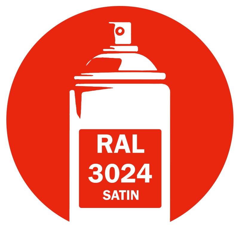 Bombe de peinture RAL 3024 rouge satin 400ml Bombe de peinture RAL 3024 rouge satin 400ml