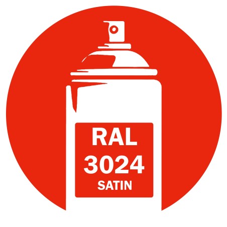 Bombe de peinture RAL 3024 rouge satin 400ml