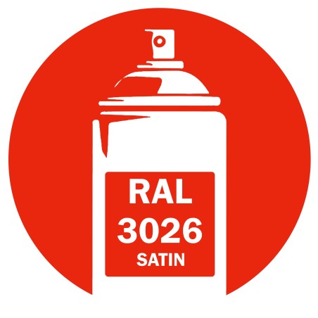Bombe peinture RAL 3026 Rouge clair satin DISOLAC