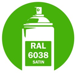 Bombe de peinture RAL 6038 Vert satin 400ml DISOLAC