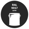 POT DE PEINTURE DISOLAC 4KG RAL 9017 NOIR SIGNALISATION LAQUE SATINÉE