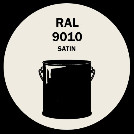POT DE PEINTURE DISOLAC 4KG RAL 9010 BLANC PUR LAQUE SATINÉE