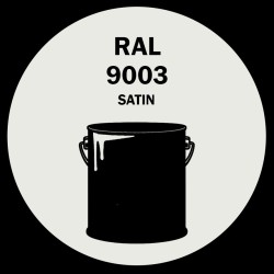 POT DE PEINTURE DISOLAC 4KG RAL 9003 BLANC DE SÉCURITÉ LAQUE SATINÉE