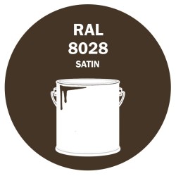 POT DE PEINTURE DISOLAC 4KG RAL 8028 BRUN TERRE LAQUE SATINÉE