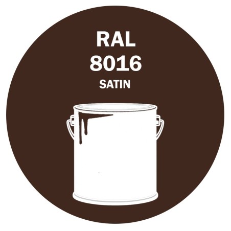 POT DE PEINTURE DISOLAC 4KG RAL 8016 BRUN ACAJOU LAQUE SATINÉE