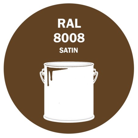 POT DE PEINTURE DISOLAC 4KG RAL 8008 BRUN OLIVE LAQUE SATINÉE