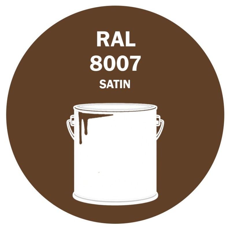 POT DE PEINTURE DISOLAC 4KG RAL 8007 BRUN FAUVE LAQUE SATINÉE
