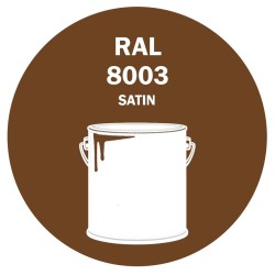 POT DE PEINTURE DISOLAC 4KG RAL 8003 BRUN ARGILE LAQUE SATINÉE