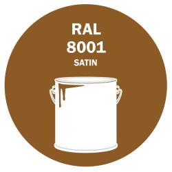 POT DE PEINTURE DISOLAC 4KG RAL 8001 BRUN TERRE DE SIENNE LAQUE SATINÉE