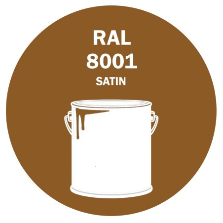 POT DE PEINTURE DISOLAC 4KG RAL 8001 BRUN TERRE DE SIENNE LAQUE SATINÉE