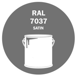 POT DE PEINTURE DISOLAC 4KG RAL 7037 GRIS POUSSIÈRE LAQUE SATINÉE