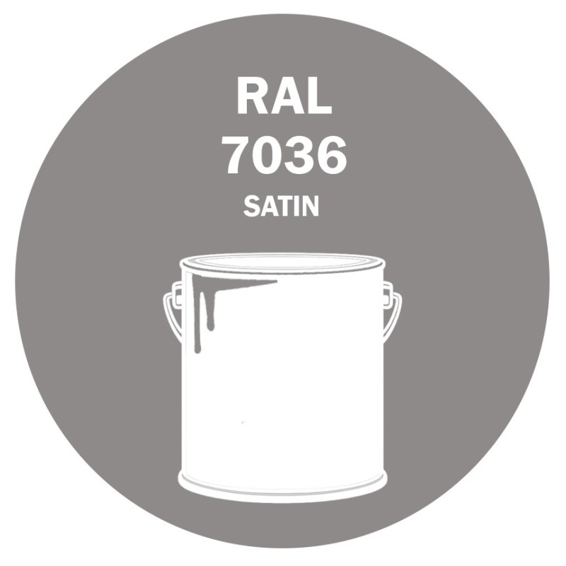POT DE PEINTURE DISOLAC 4KG RAL 7036 GRIS PLATINE LAQUE SATINÉE