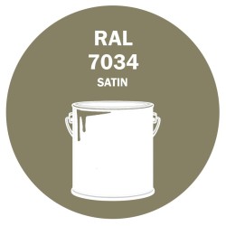 POT DE PEINTURE DISOLAC 4KG RAL 7034 GRIS JAUNE LAQUE SATINÉE