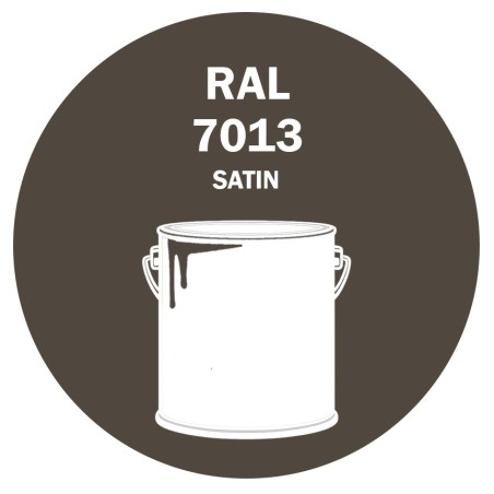 POT DE PEINTURE DISOLAC 4KG RAL 7013 GRIS BRUN LAQUE SATINÉE