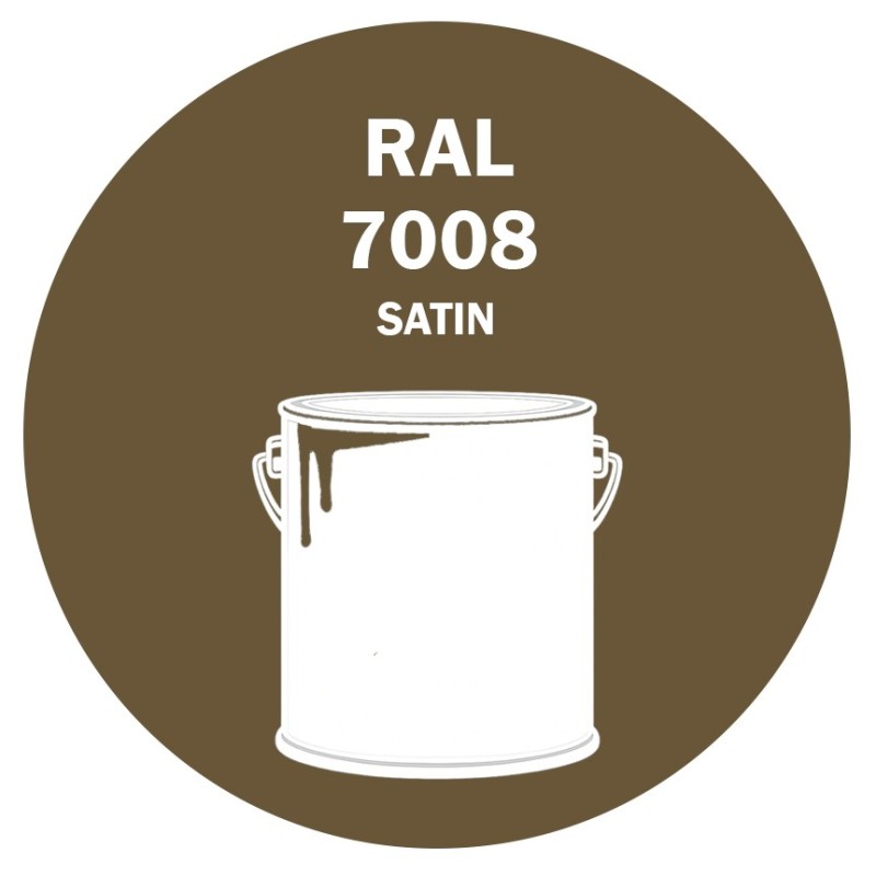 POT DE PEINTURE DISOLAC 4KG RAL 7008 GRIS KAKI LAQUE SATINÉE
