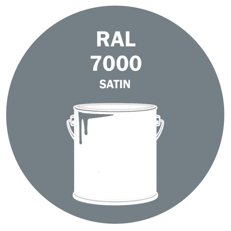 POT DE PEINTURE DISOLAC 4KG RAL 7000 GRIS PETIT-GRIS LAQUE SATINÉE