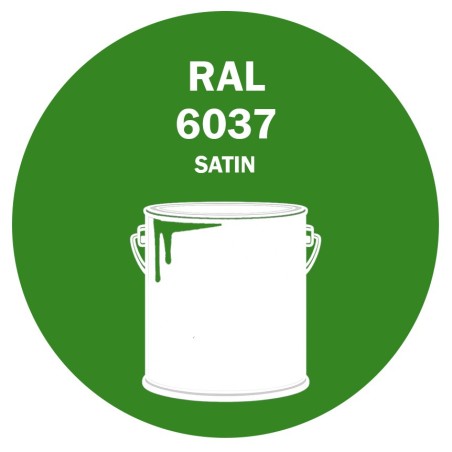 POT DE PEINTURE DISOLAC 4KG RAL 6037 VERT PUR LAQUE SATINÉE
