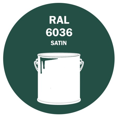 POT DE PEINTURE DISOLAC 4KG RAL 6036 VERT OPAL NACRÉ LAQUE SATINÉE