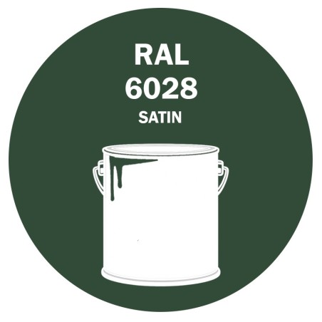 POT DE PEINTURE DISOLAC 4KG RAL 6028 VERT PIN LAQUE SATINÉE