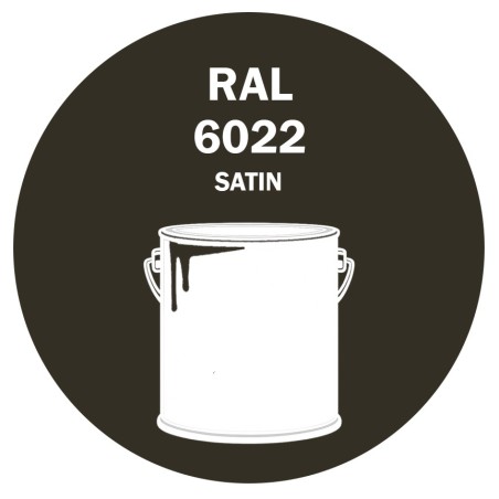 POT DE PEINTURE DISOLAC 4KG RAL 6022 OLIVE BRUN LAQUE SATINÉE