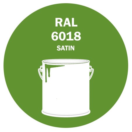 POT DE PEINTURE DISOLAC 4KG RAL 6018 VERT JAUNE LAQUE SATINÉE
