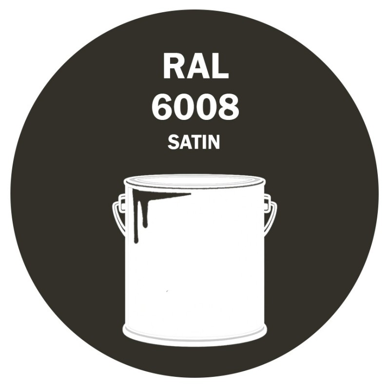 Pot de peinture RAL 6008 vert brun satiné Pot de peinture RAL 6008 vert brun satiné