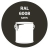 Pot de peinture RAL 6008 vert brun satiné Pot de peinture RAL 6008 vert brun satiné