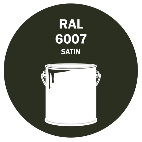 POT DE PEINTURE DISOLAC 4KG RAL 6007 VERT BOUTEILLE LAQUE SATINÉE