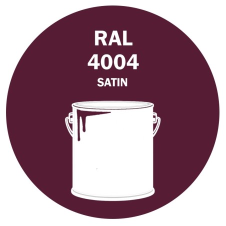 POT DE PEINTURE DISOLAC 4KG RAL 4004 VIOLET BORDEAUX LAQUE SATINÉE
