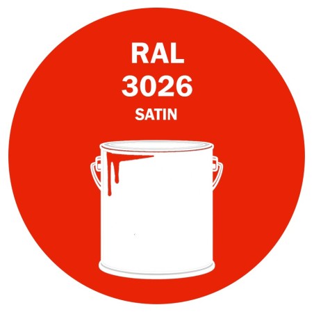 POT DE PEINTURE DISOLAC 4KG RAL 3026 ROUGE CLAIR BRILLANT LAQUE SATINÉE