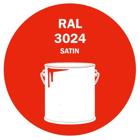 POT DE PEINTURE DISOLAC 4KG RAL 3024 ROUGE BRILLANT LAQUE SATINÉE