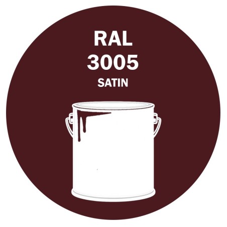 POT DE PEINTURE DISOLAC 4KG RAL 3005 ROUGE VIN LAQUE SATINÉE